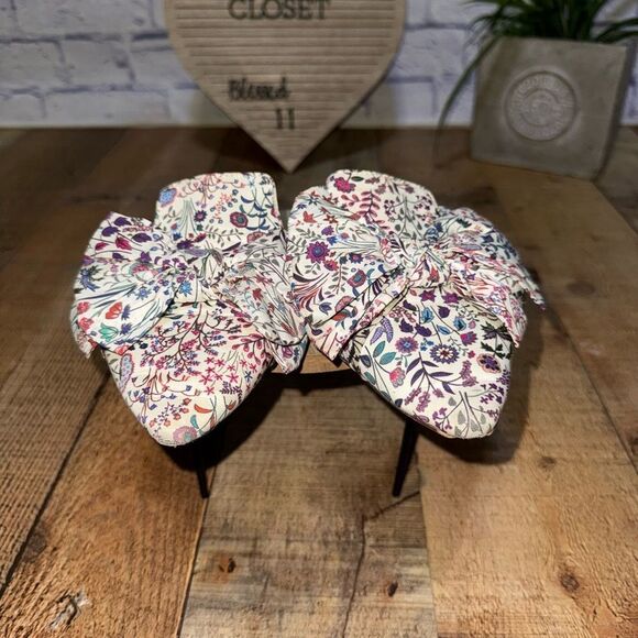 J. Crew floral pointed toe ballet flats slip on 6.5 - Picture 7 of 13